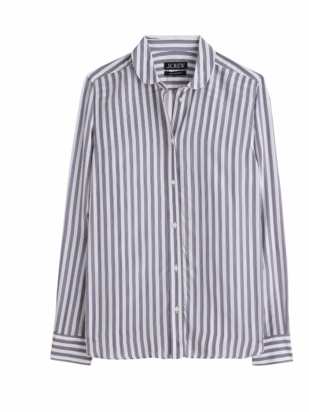J.Crew Lavender White Gray Striped Button Down Shirt Size 0
